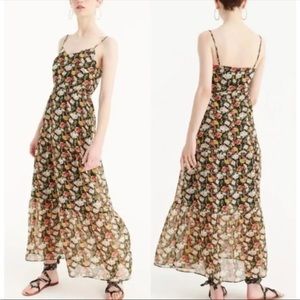 J. Crew Mercantile Tiered Maxi Dress Sz 2 Sundress Sweet Pea Floral Slip Boho